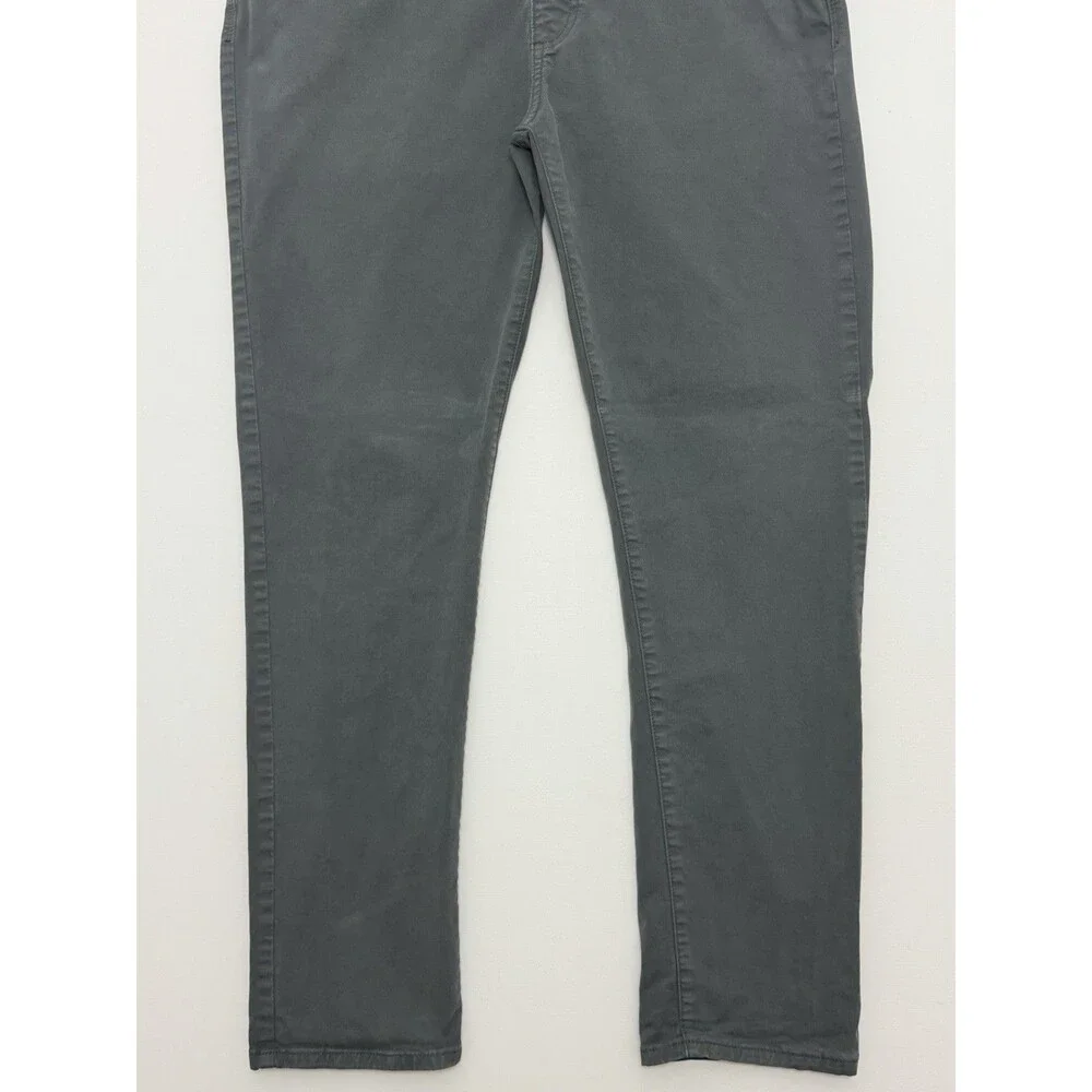 Flint And Tinder Pants Mens 34x30 Gray 365 Tapered 5 Pocket Stretch Casual